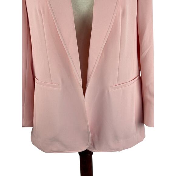 ANNE KLEIN OPEN FRONT NOTCH LAPEL BLAZER IN PINK NWT WOMEN'S SIZE PETITE LARGE - Picture 4 of 14